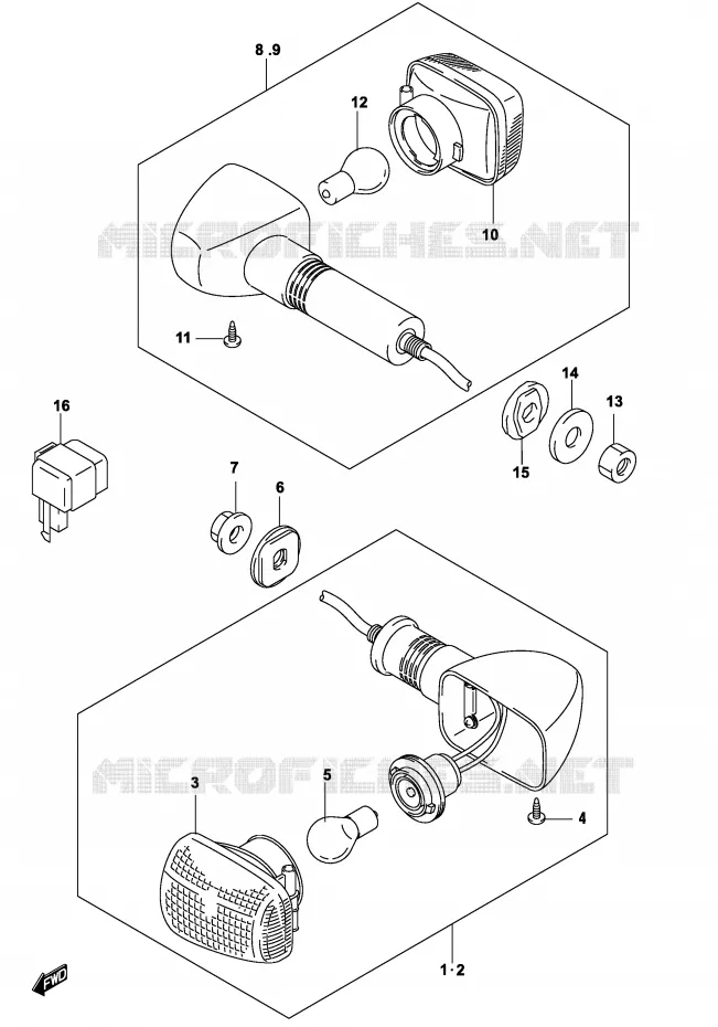 CLIGNOTANTS (GS500FK4/FUK4) Suzuki MOTO 500 GS-F 2004  GS500FK4(P19)