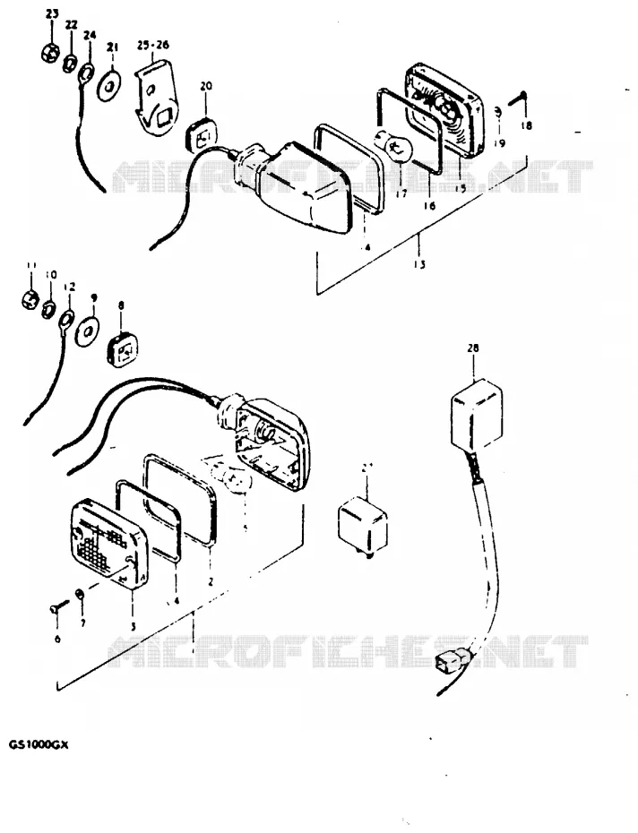 CLIGNOTANTS (MODELE X : E39) Suzuki MOTO 1000 GS 1981  GS1000GX(X/T)