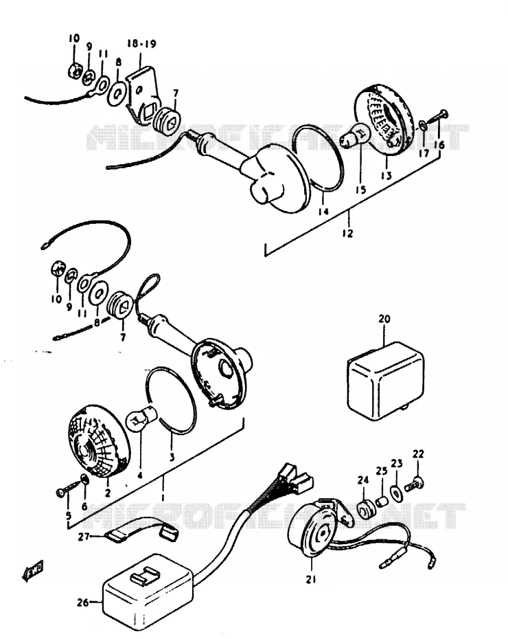 CLIGNOTANTS Suzuki MOTO 1000 GS 1978  GS1000EC(C/N)