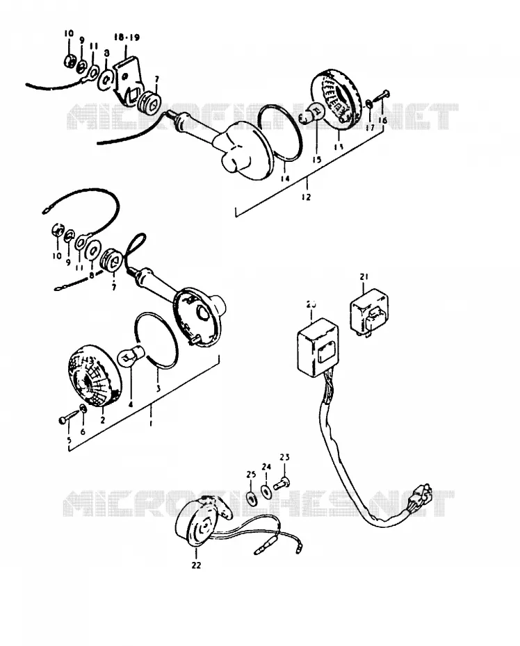 CLIGNOTANTS Suzuki MOTO 1000 GS 1980  GS1000ET(T)
