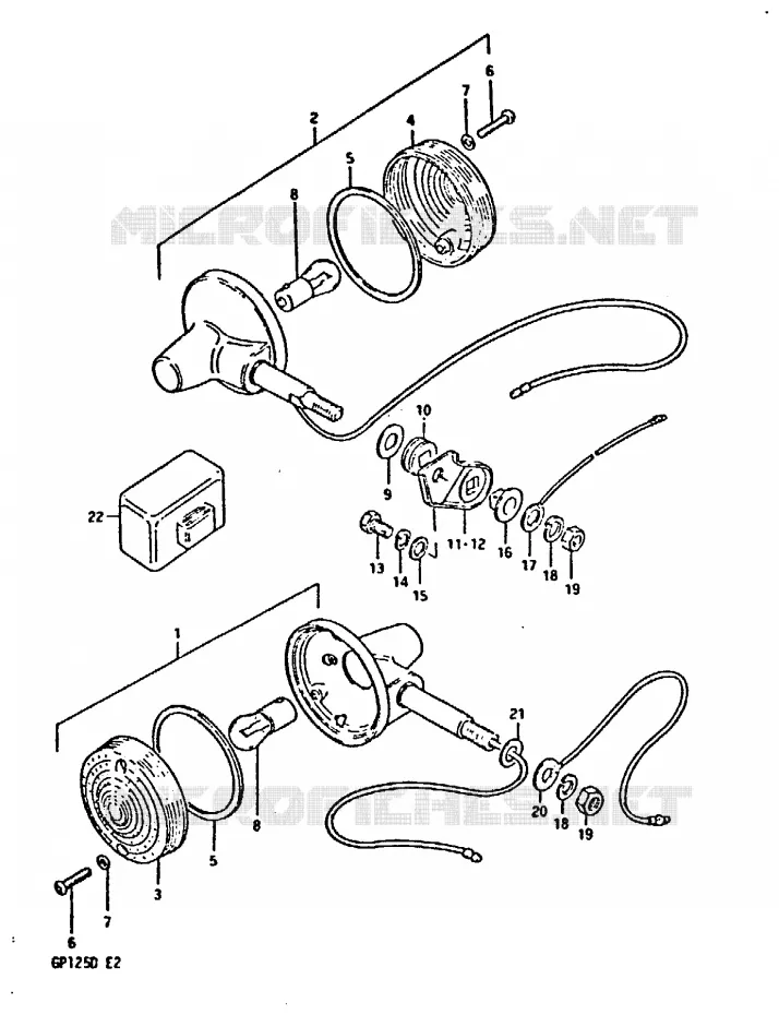 CLIGNOTANTS Suzuki MOTO 125 GP 1999  GP125UX(X/D)