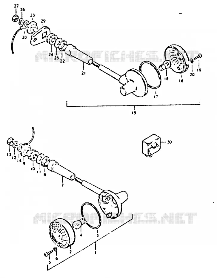 CLIGNOTANTS Suzuki MOTO 250 GS 1996  GS250TT(T/X)