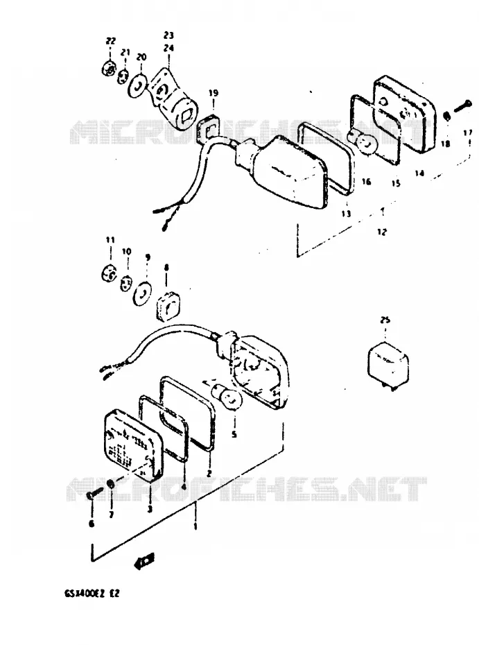 CLIGNOTANTS Suzuki MOTO 400 GSX 1982  GSX400EZ