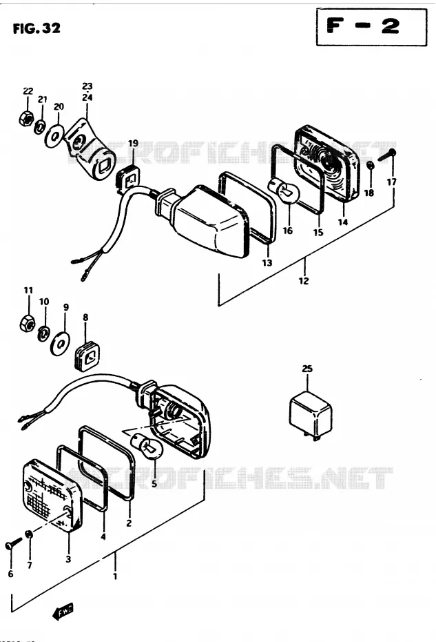 CLIGNOTANTS Suzuki MOTO 450 GS 1983  GS450D(2/Z/D)