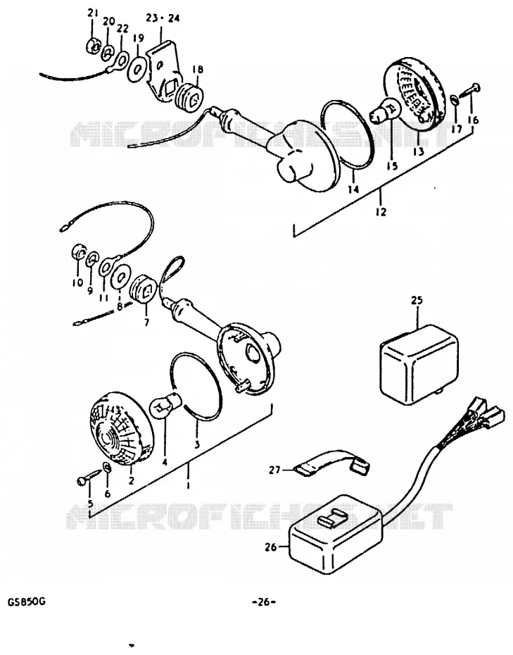 CLIGNOTANTS Suzuki MOTO 850 GS 1986  GS850G