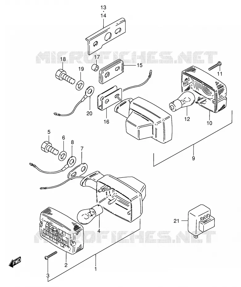 CLIGNOTANTS (VOIR NOTE) Suzuki MOTO 125 GS 1982  GS125Z(E1)