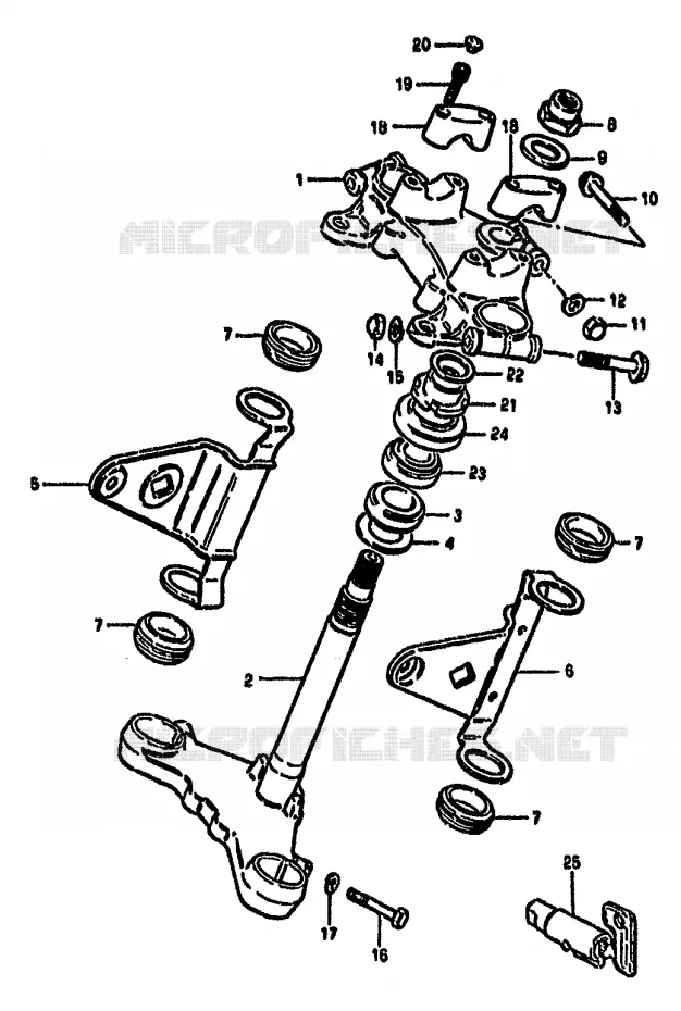COLONNE DE DIRECTION (MODELE X) Suzuki MOTO 550 GS 1981  GS550MX(X/Z)