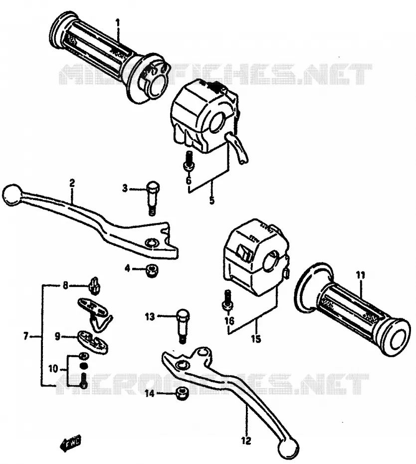COMMODOS (MODELE G/H) Suzuki MOTO 750 GSX-R 1986  GSX-750G(F/G/H) E34