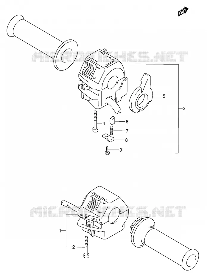 COMMODOS (MODELE L/M/N/P/R/S/T) Suzuki MOTO 500 GS-E 1990  GS500EL(E2)