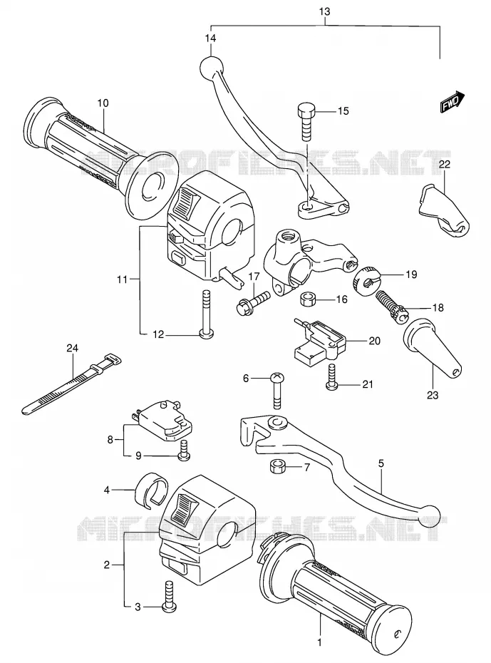 COMMODOS (MODELE N,GN125ER) Suzuki MOTO 125 GN 1994  GN125R(E1)