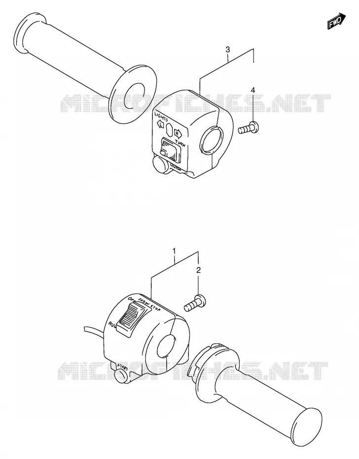 COMMODOS (MODELE T/W/X) Suzuki MOTO 250 GN 1999  GN250X(E2)