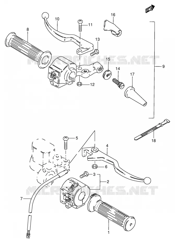 COMMODOS (MODELE Z/D/K) Suzuki MOTO 125 GN 1982  GN125EZ(E1)