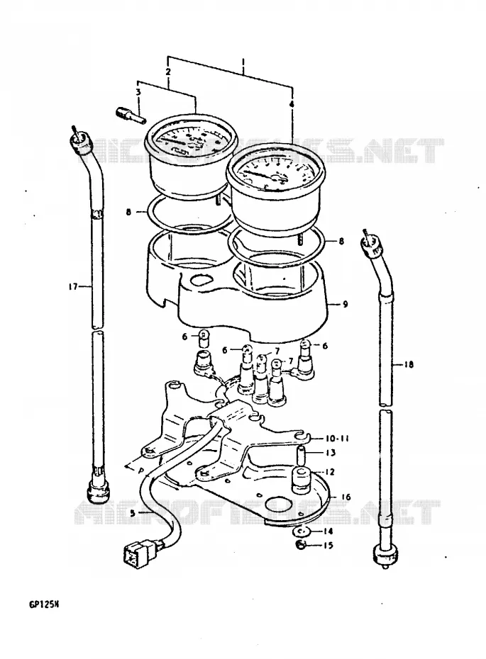 COMPTEUR (E14) Suzuki MOTO 125 GP 1992  GP125N(C/N)