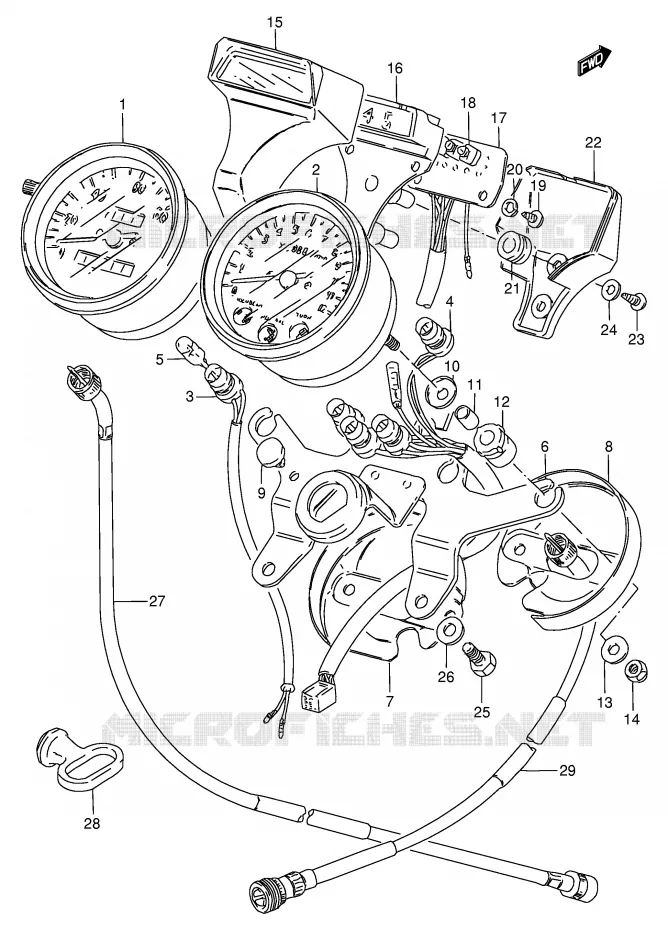 COMPTEUR (E30) Suzuki MOTO 125 GN 1983  GN125ED(E1)