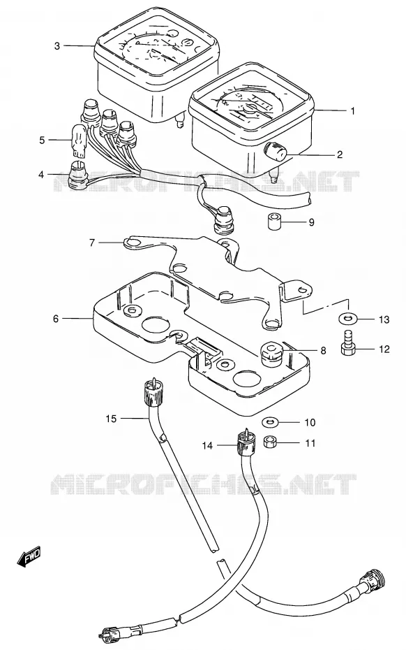 COMPTEUR (GS125Z/D,GS125UR E71) Suzuki MOTO 125 GS 1982  GS125EEZ(E1)