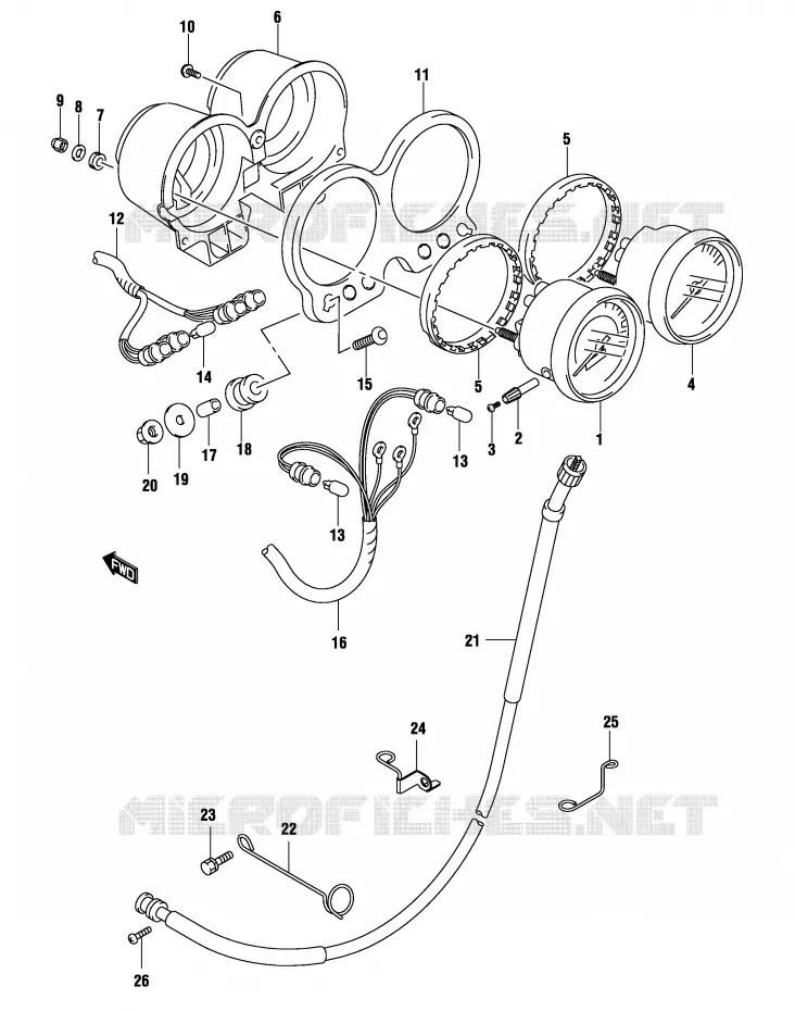 COMPTEUR (GS500FK4/FUK4) Suzuki MOTO 500 GS-F 2004  GS500FK4(P19)