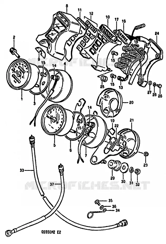 COMPTEUR (MODELE X) Suzuki MOTO 550 GS 1981  GS550MX(X/Z)