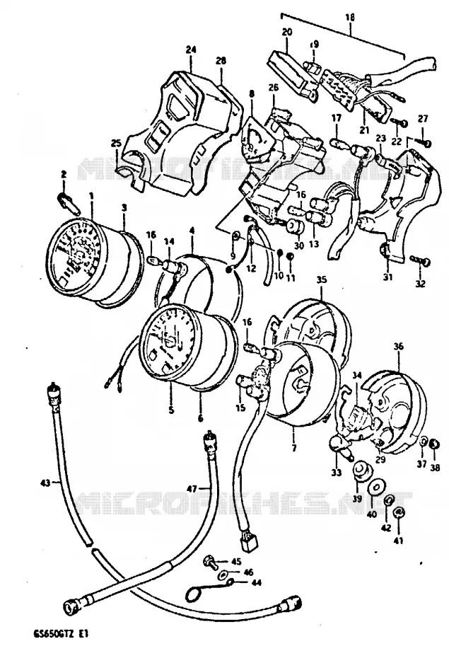 COMPTEUR (MODELE Z) Suzuki MOTO 650 GS 1999  GS650GTX(X/Z)