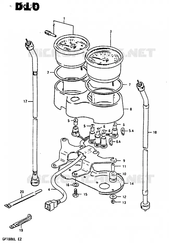 COMPTEUR Suzuki MOTO 100 GP 1999  GP100X(X/D/L)