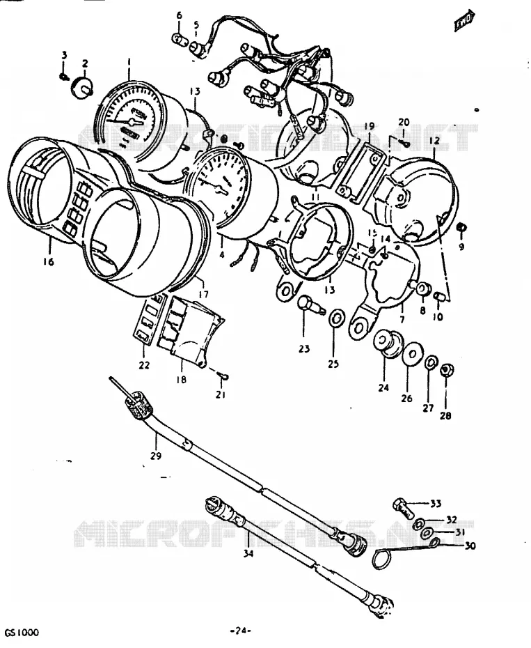 COMPTEUR Suzuki MOTO 1000 GS 1979  GS1000HN(C/N)