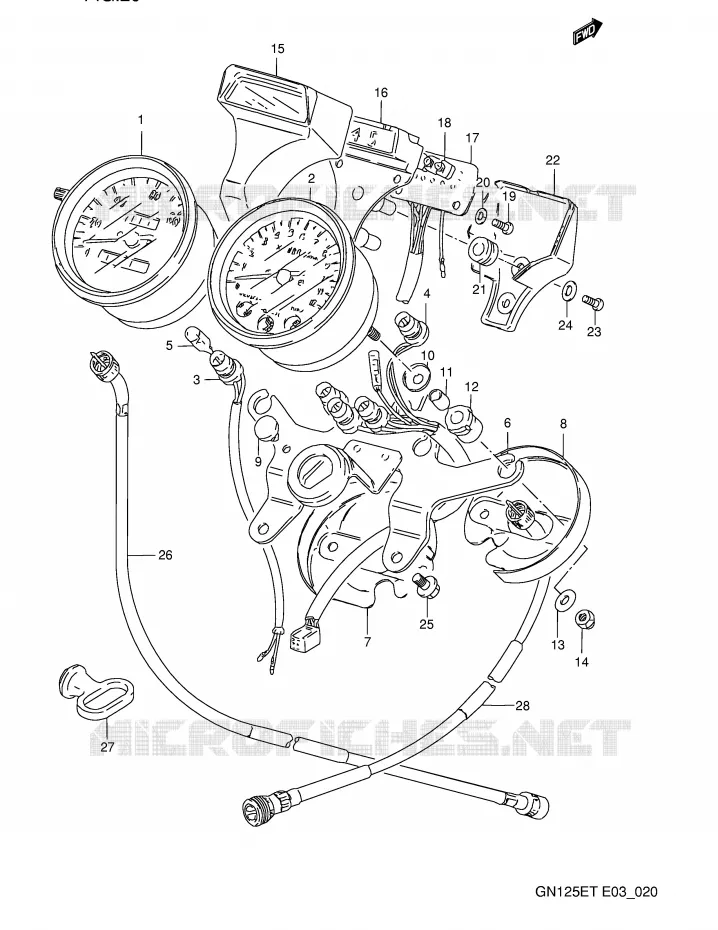 COMPTEUR Suzuki MOTO 125 GN 1991  GN125EM(E3)