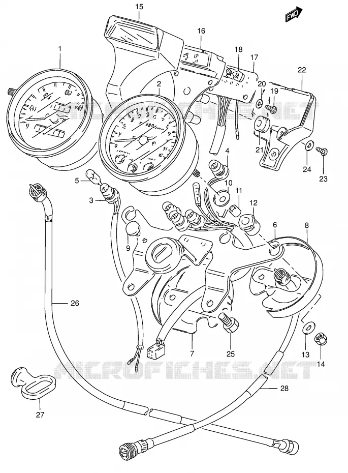 COMPTEUR Suzuki MOTO 125 GN 1998  GN125EW(E28)