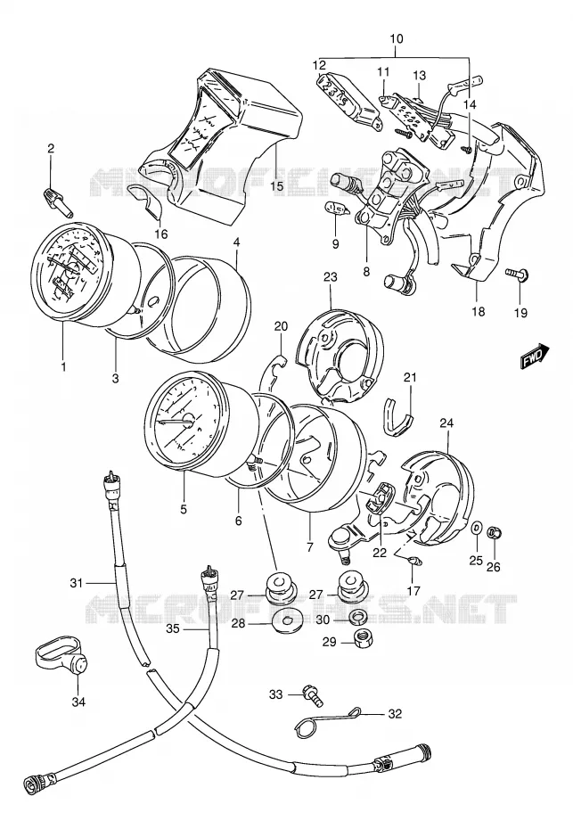 COMPTEUR Suzuki MOTO 250 GN 1996  GN250ET(E2)