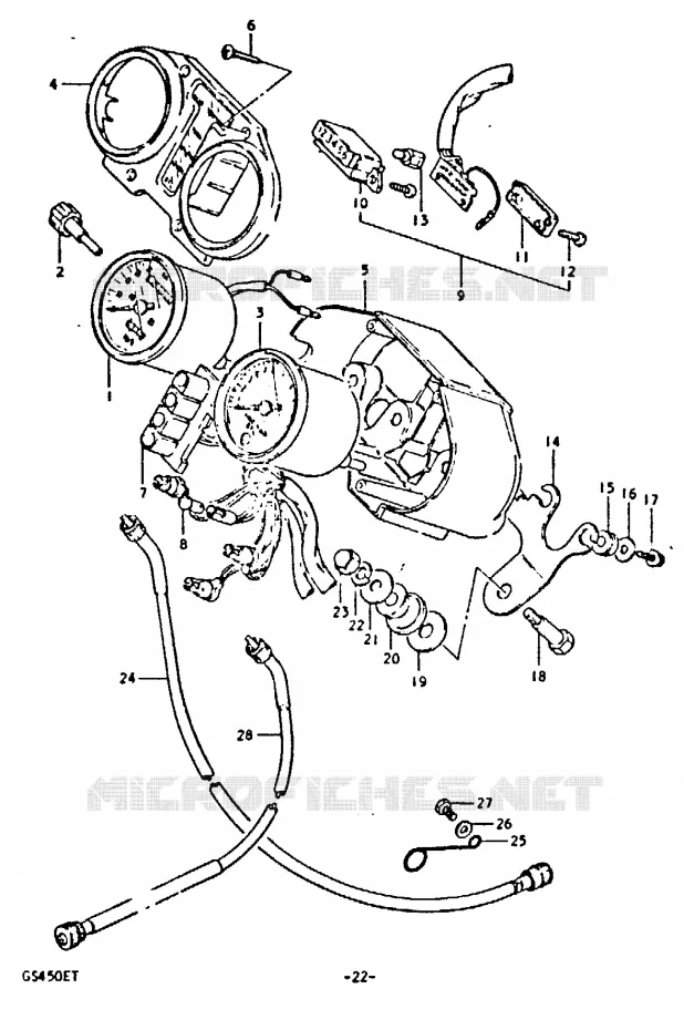 COMPTEUR Suzuki MOTO 450 GS 1996  GS450T(T)