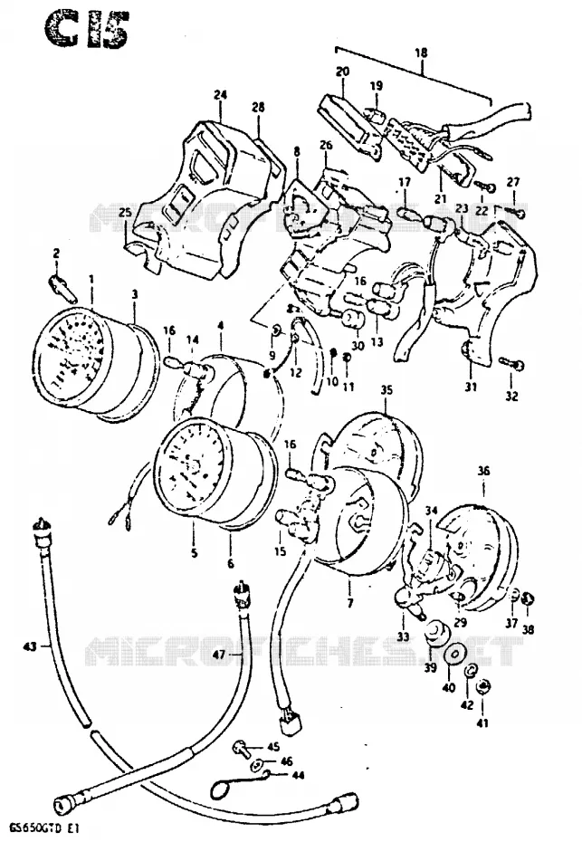 COMPTEUR Suzuki MOTO 650 GS 1983  GS650GTD