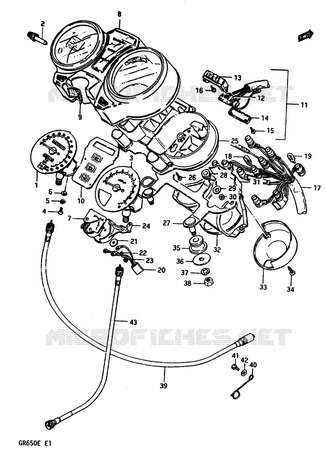 COMPTEUR Suzuki MOTO 650 TEMPTER 1984  GR650E(D/E)