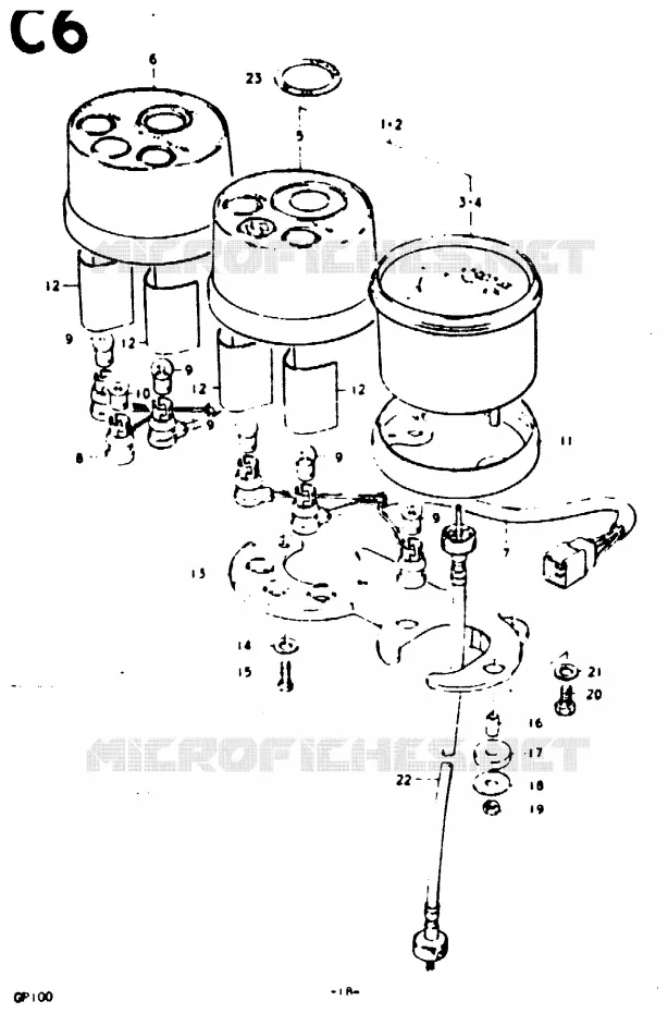 COMPTEUR (UC, UN) Suzuki MOTO 100 GP 1978  GP100UC(C/N)