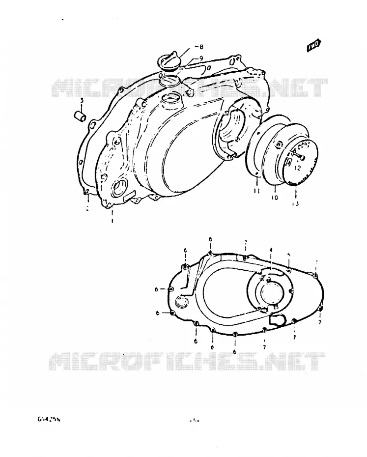 COUVERCLE DE CARTER GAUCHE Suzuki MOTO 425 GS 1992  GS425EN(N)