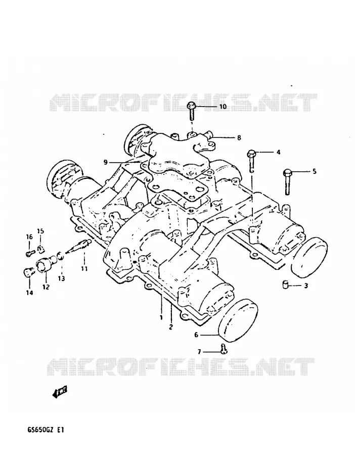 COUVERCLE DE CULASSE (MODELE Z) Suzuki MOTO 650 GS 1982  GS650GZ(X/Z)
