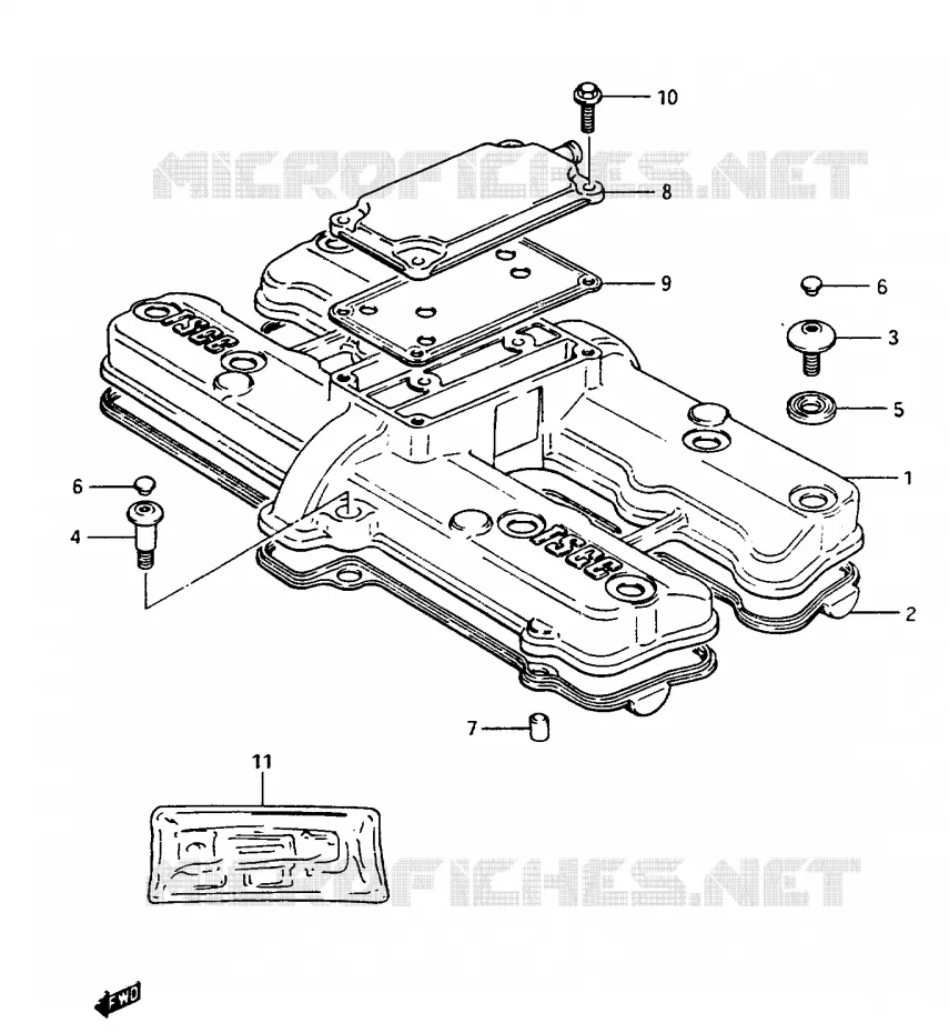 COUVERCLE DE CULASSE Suzuki MOTO 1100 GSX-E 1984  GSX1100EFE(E/F/G)