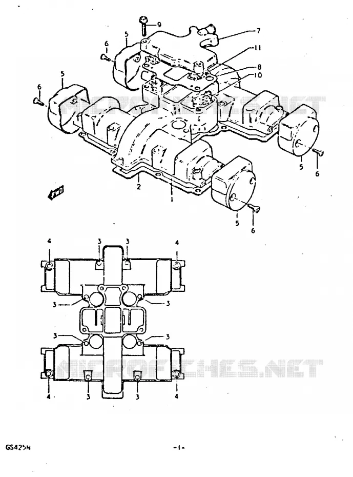 COUVERCLE DE CULASSE Suzuki MOTO 425 GS 1992  GS425EN(N)