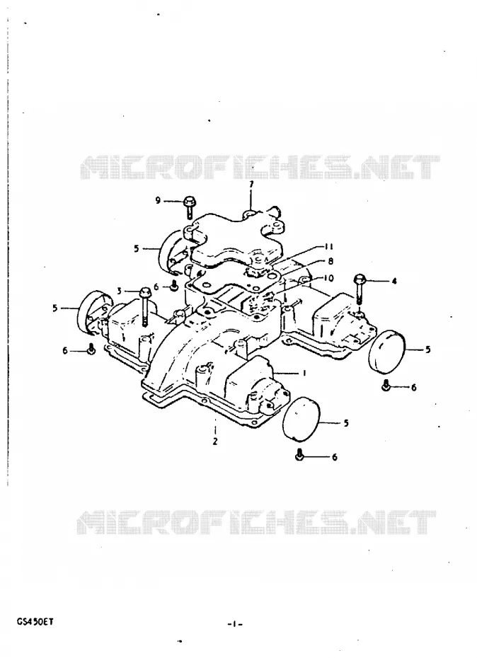 COUVERCLE DE CULASSE Suzuki MOTO 450 GS 1996  GS450T(T)