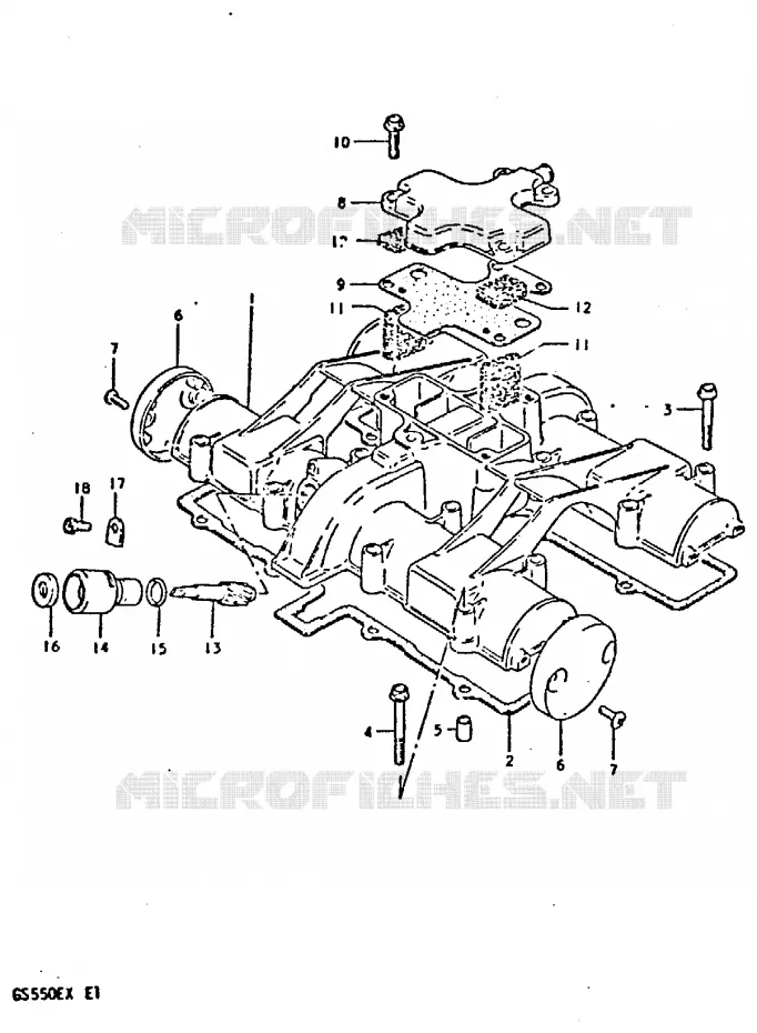 COUVERCLE DE CULASSE Suzuki MOTO 550 GS 1981  GS550EX(X)