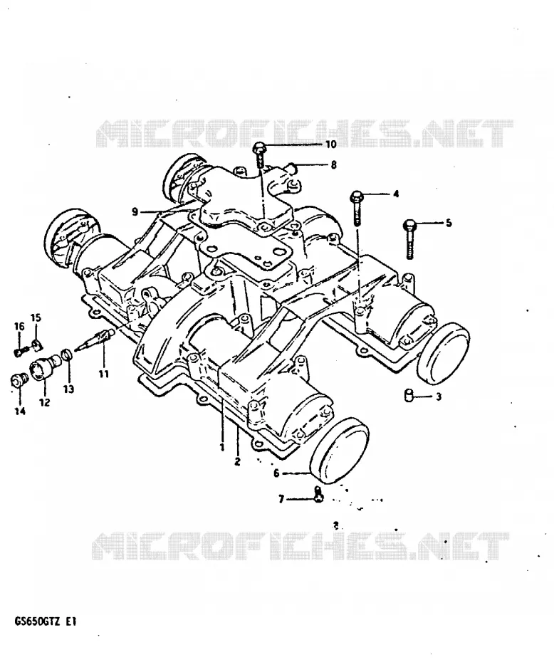 COUVERCLE DE CULASSE (~F.NO.103560) Suzuki MOTO 650 GS 1999  GS650GTX(X/Z)