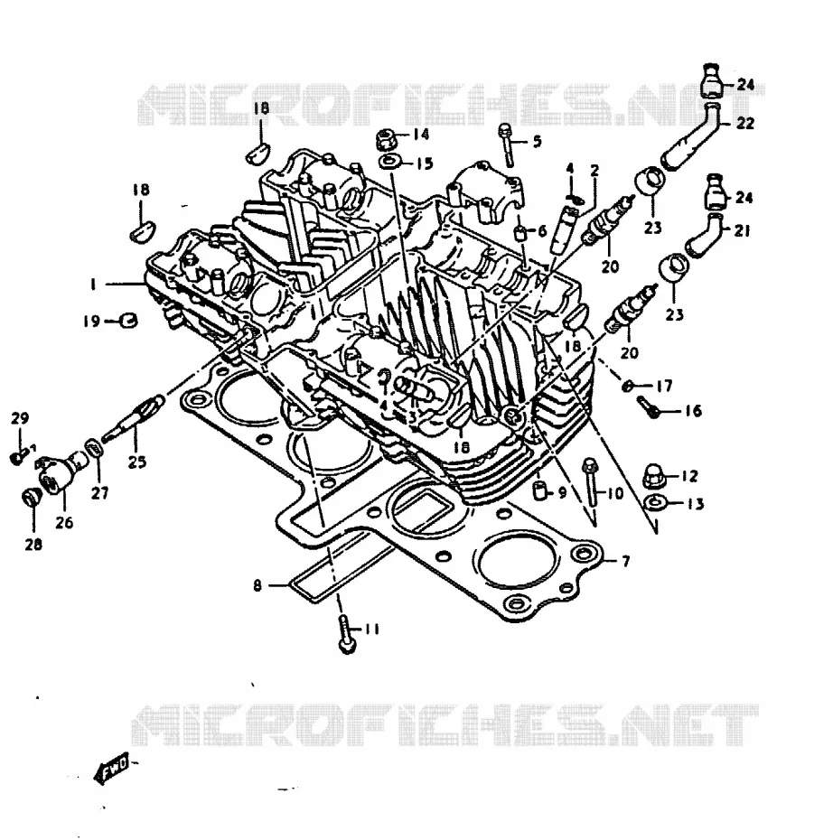CULASSE Suzuki MOTO 1000 GS 1978  GS1000EC(C/N)
