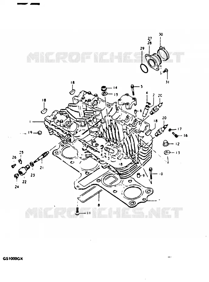 CULASSE Suzuki MOTO 1000 GS 1980  GS1000GT(X/T)