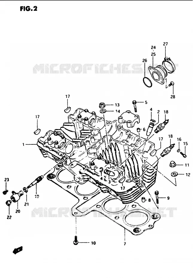 CULASSE Suzuki MOTO 1100 GS-G 1984  GS1100GE(E/F/G)