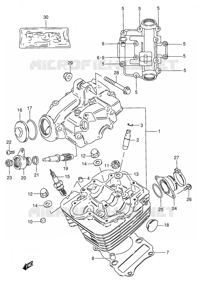 CULASSE Suzuki MOTO 125 GN 1982  GN125Z(E1)