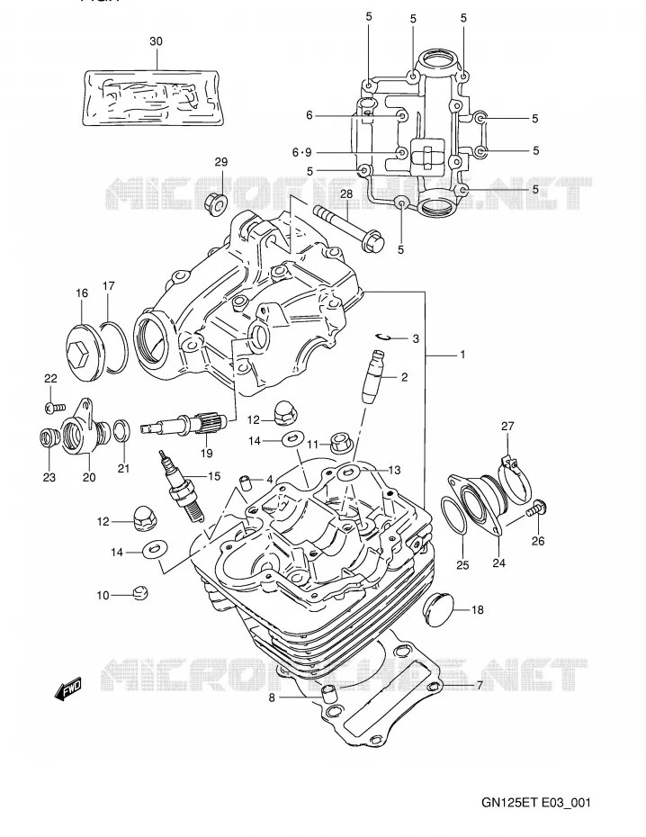CULASSE Suzuki MOTO 125 GN 1994  GN125ER(E3)