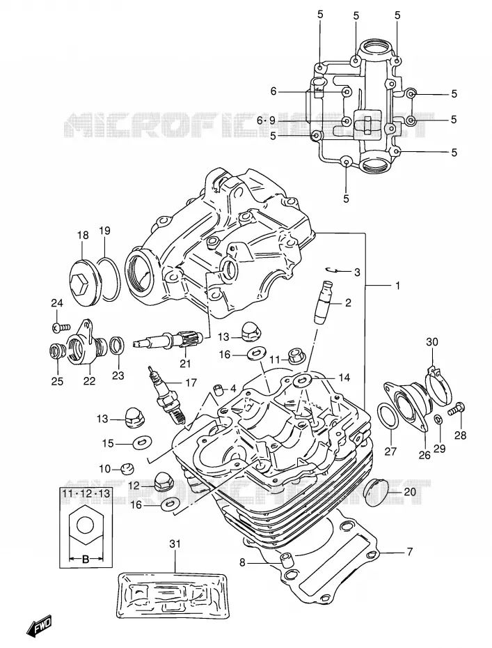 CULASSE Suzuki MOTO 125 GS 1982  GS125ESZ(E1)