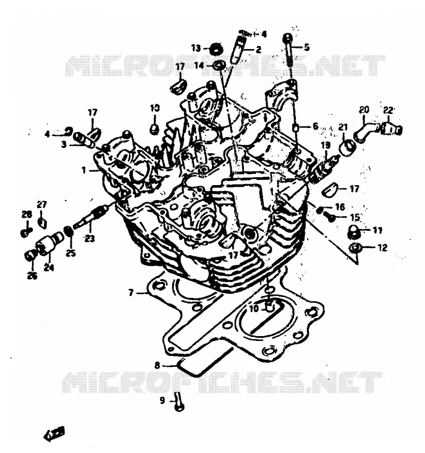CULASSE Suzuki MOTO 400 GS 1978  GS400EC(C/N)