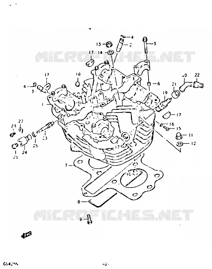 CULASSE Suzuki MOTO 425 GS 1992  GS425EN(N)