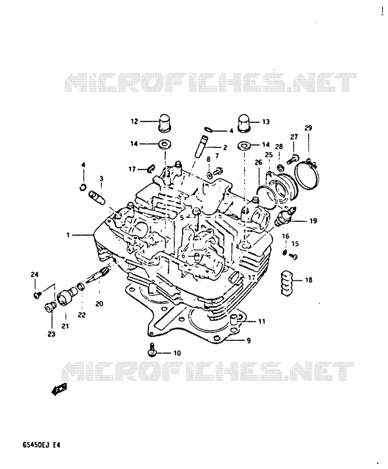 CULASSE Suzuki MOTO 450 GS-E 1984  GS450EE(E/F/G/H/J)