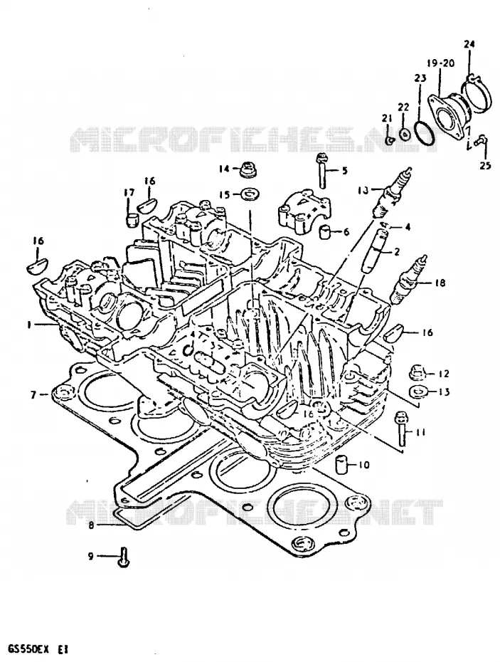 CULASSE Suzuki MOTO 550 GS 1981  GS550EX(X)