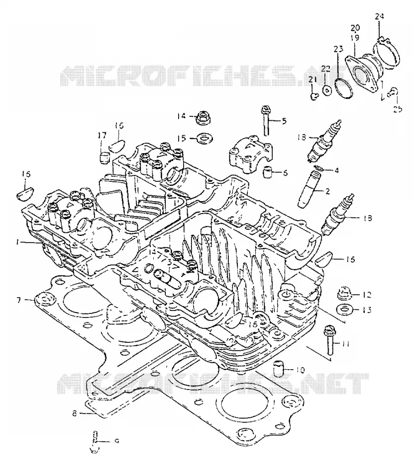 CULASSE Suzuki MOTO 550 GS 1982  GS550LZ