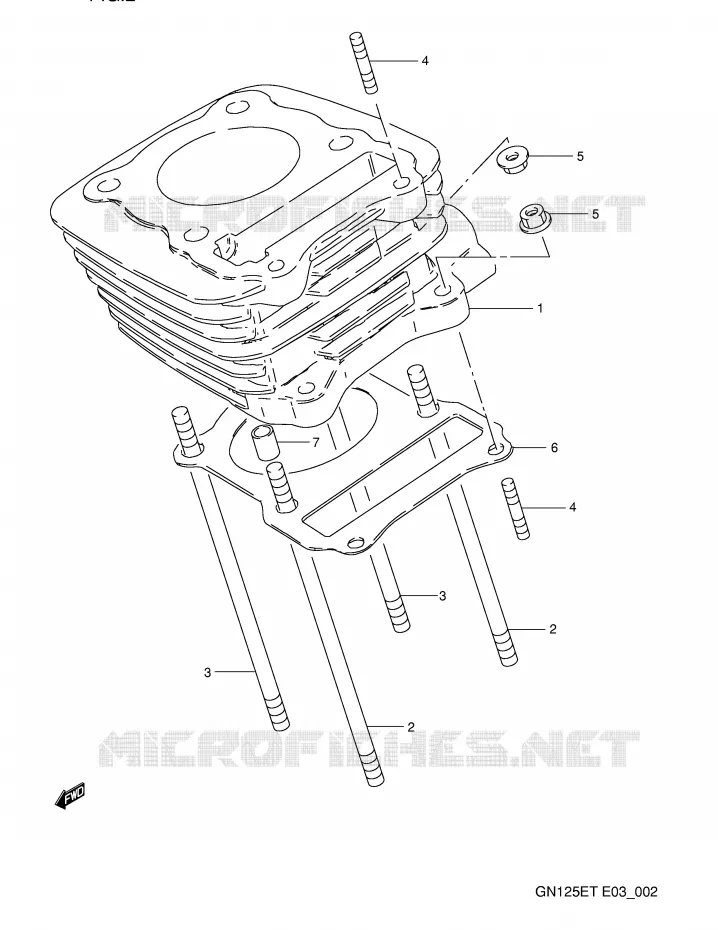 CYLINDRE Suzuki MOTO 125 GN 1991  GN125EM(E3)
